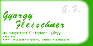 gyorgy fleischner business card