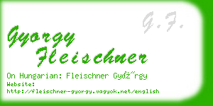 gyorgy fleischner business card